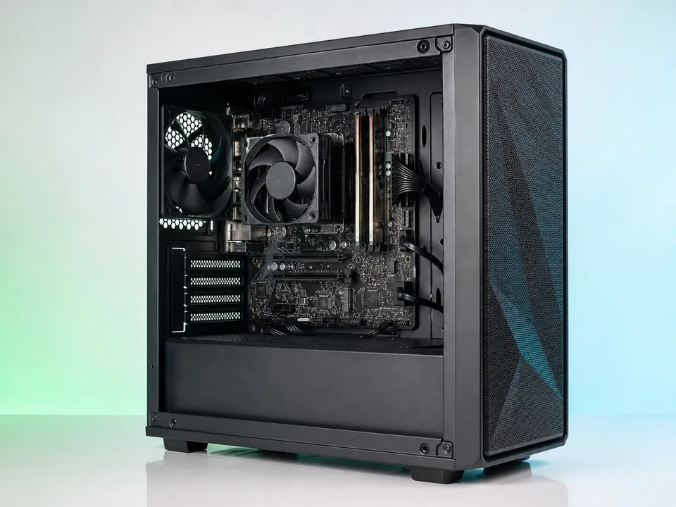 PC Gamer GCP Fusion 8600G con componentes internos visibles