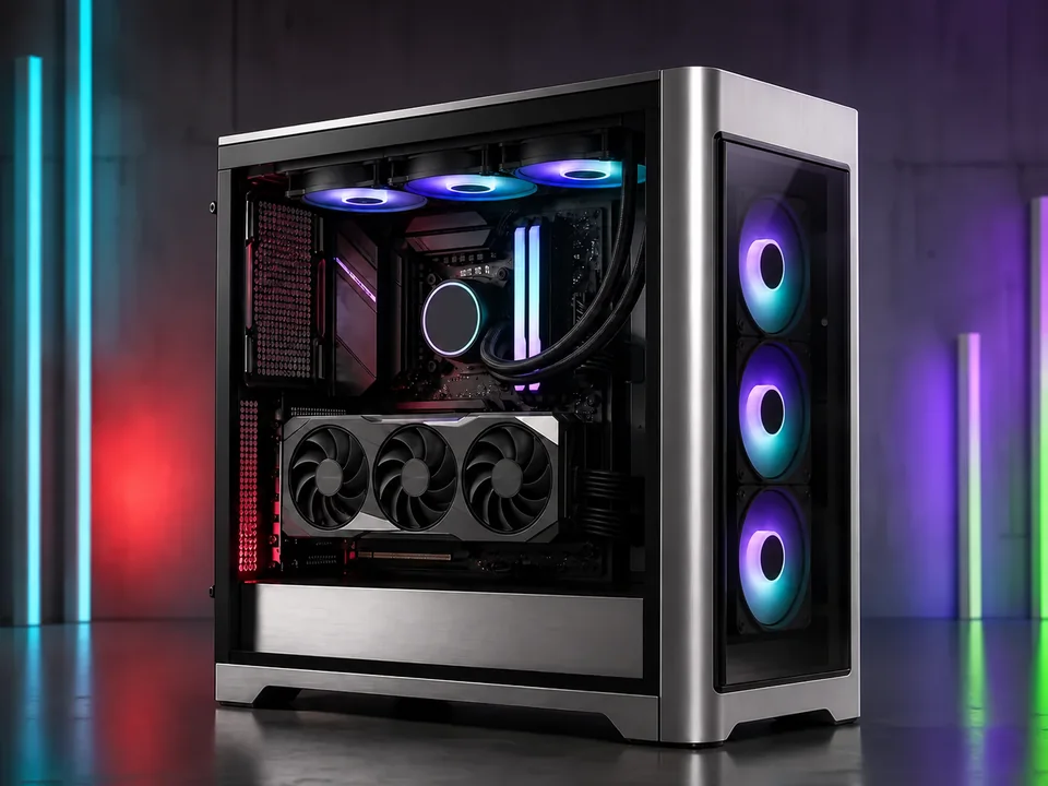 PC Gamer GCP Radeon Zenith Ultra con componentes internos visibles